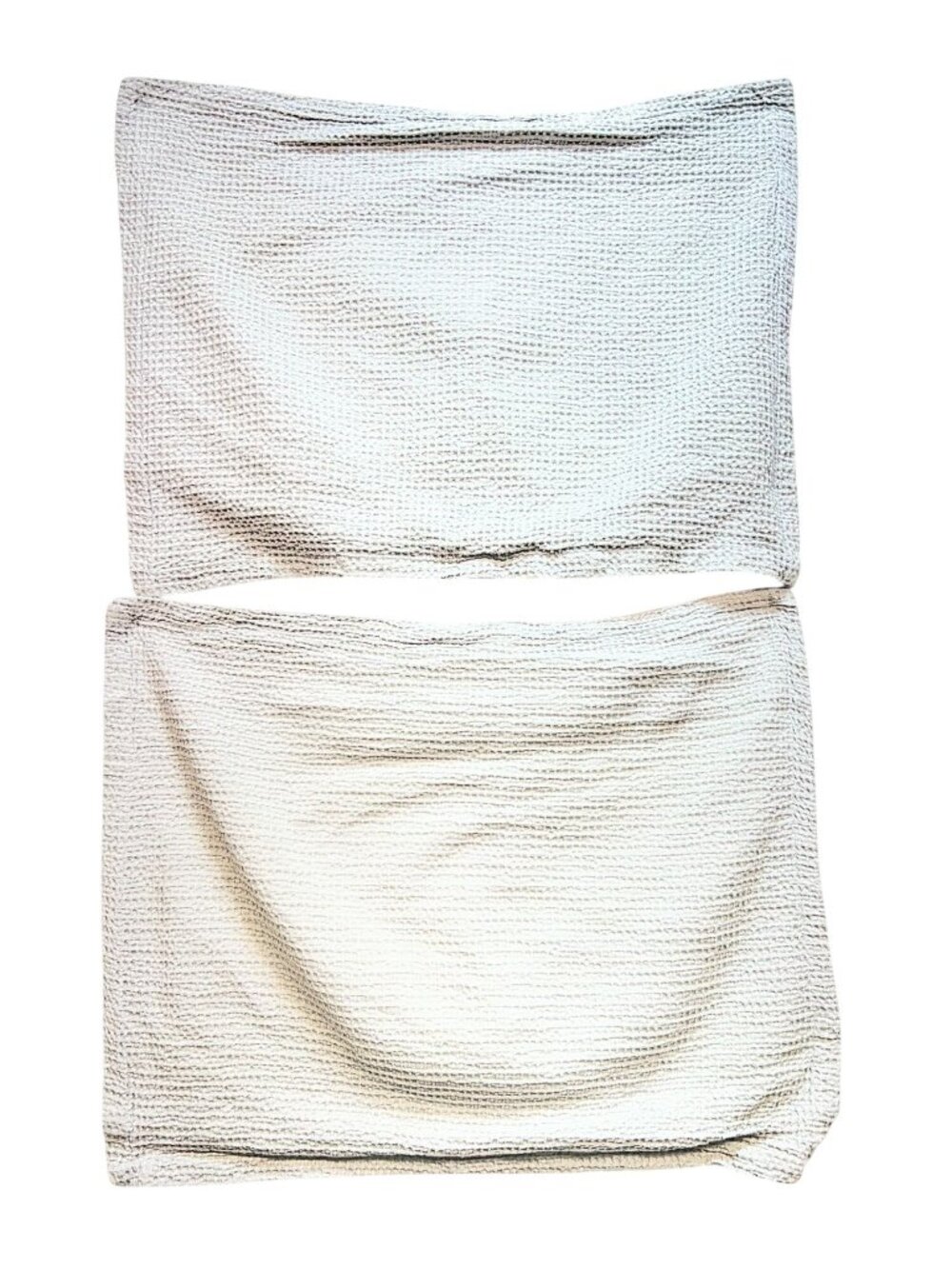 Lot Of 2 Threshold Waffle Weave Euro Pillow Sham Standard Gray Textured Bedding